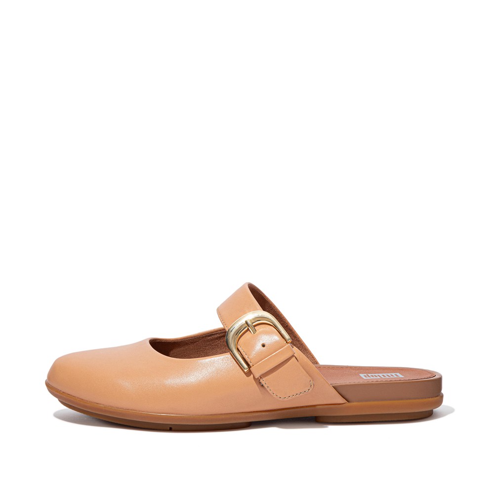 Fitflop Womens Mules Brown - Allegro Buckle Leather - 81MBVAWIK